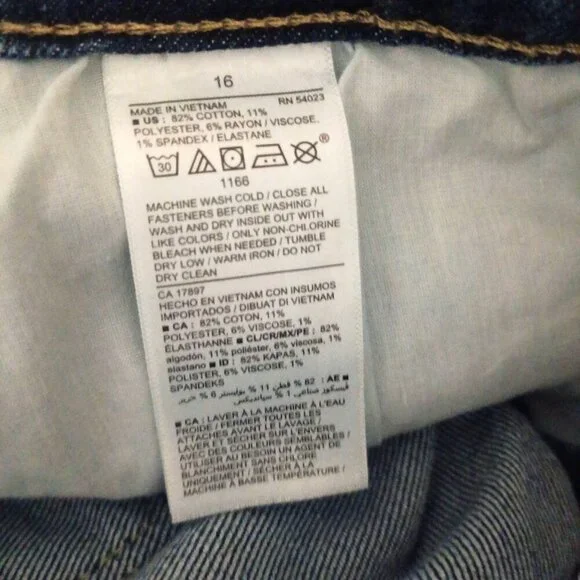 Old Navy Rockstar High Rise Super Skinny Distressed Jeans Size 16 - Picture 5 of 6